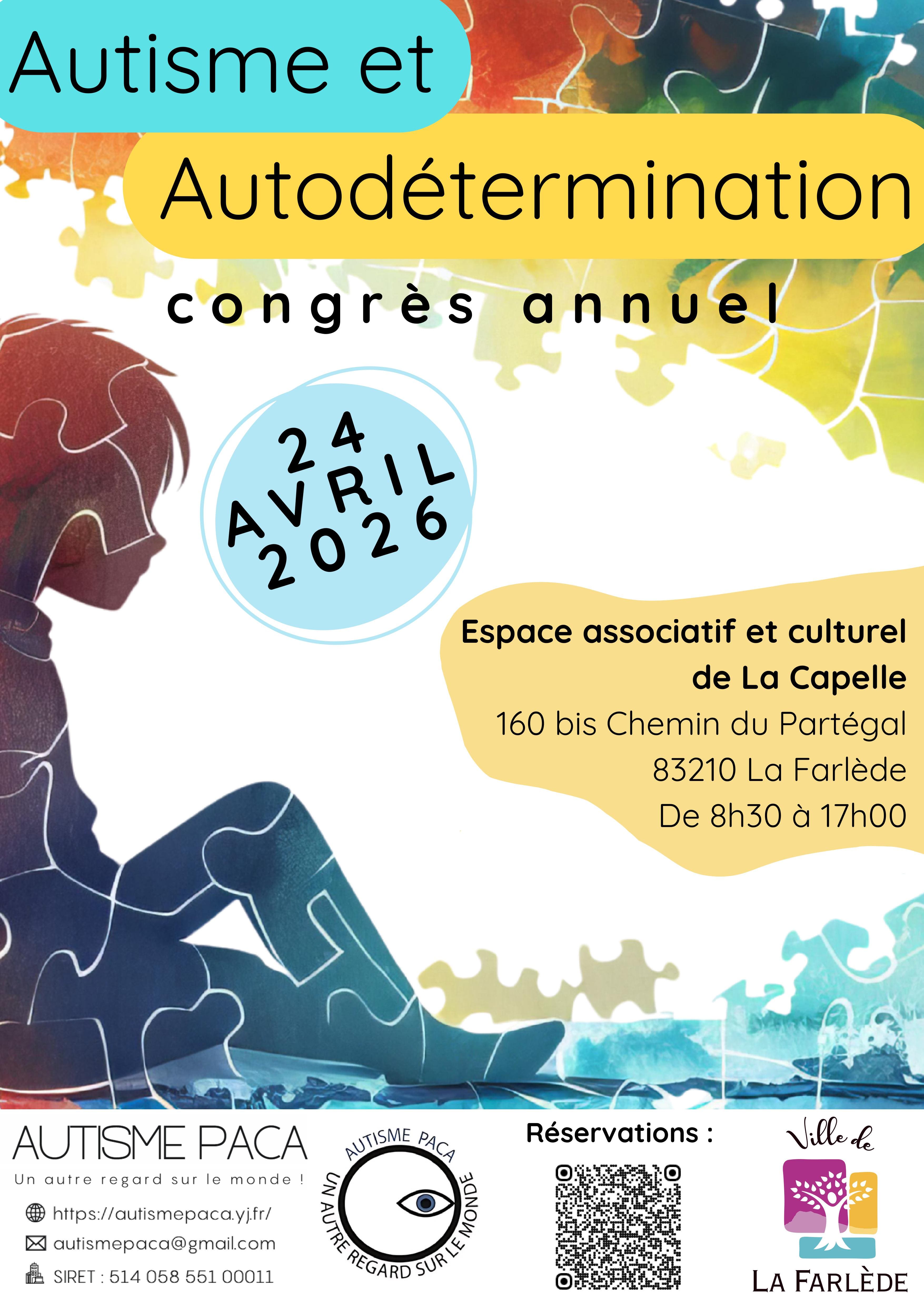 affiche Congres Autisme et Autodetermination 24 avril 2026